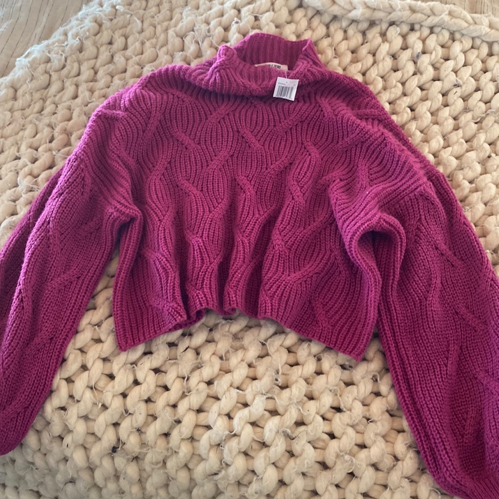NWT Double Zero Cropped Pink Sweater
